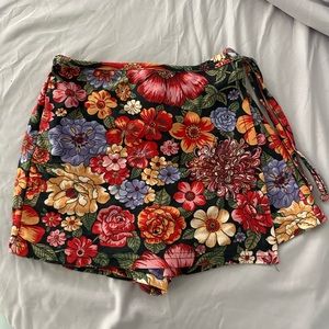 Floral SKORT with tie